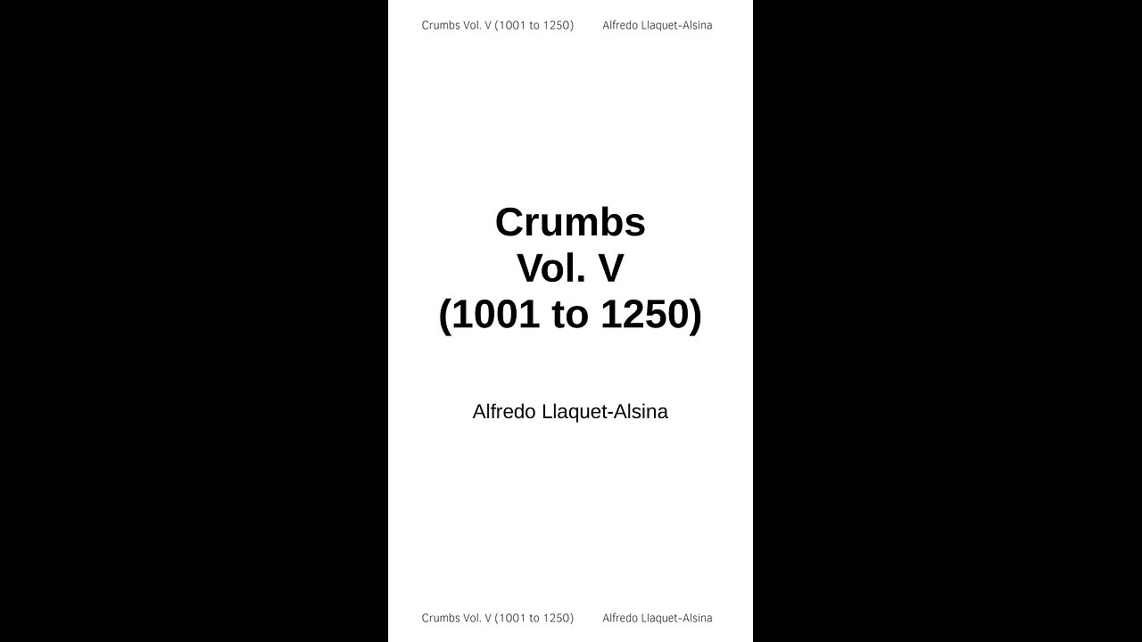 Crumbs Vol. V (1001 to 1250) | Video-book