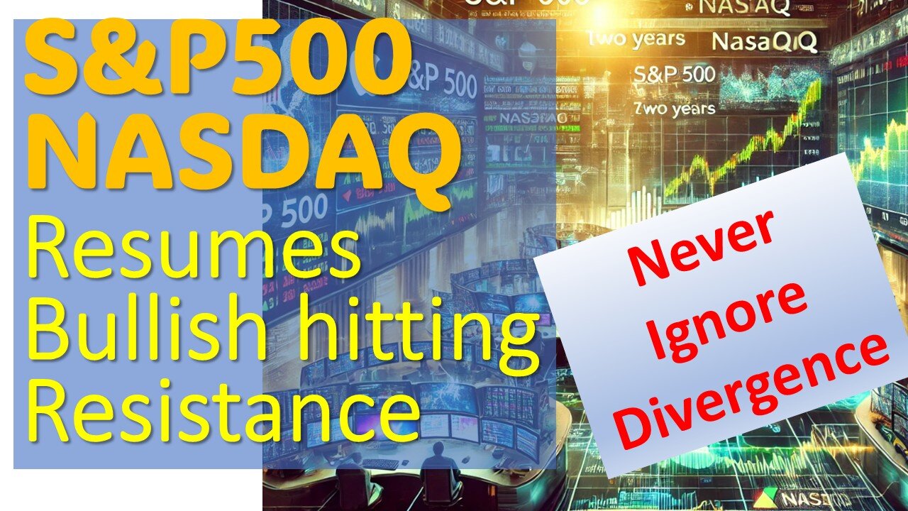 S&P500 & NASDAQ Resumes Bullish hitting Resistance