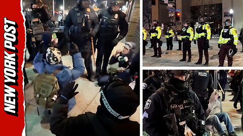 Chaos outside Minneapolis hotel as police arrest dozens at Anti-ICE protest