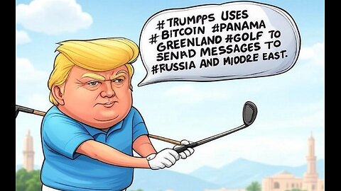 " #TRUMPS USES #BITCOIN #PANAMA #GREENLAND #GOLF TO SEND MESSAGES TO #RUSSIA AND MIDDLE EAST"