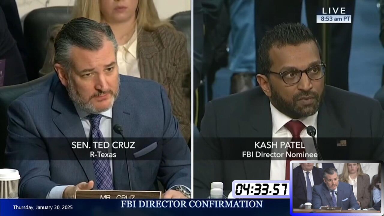 Ted Cruz at Kash Patel FBI confirmation hearing * Jan. 30, 2025