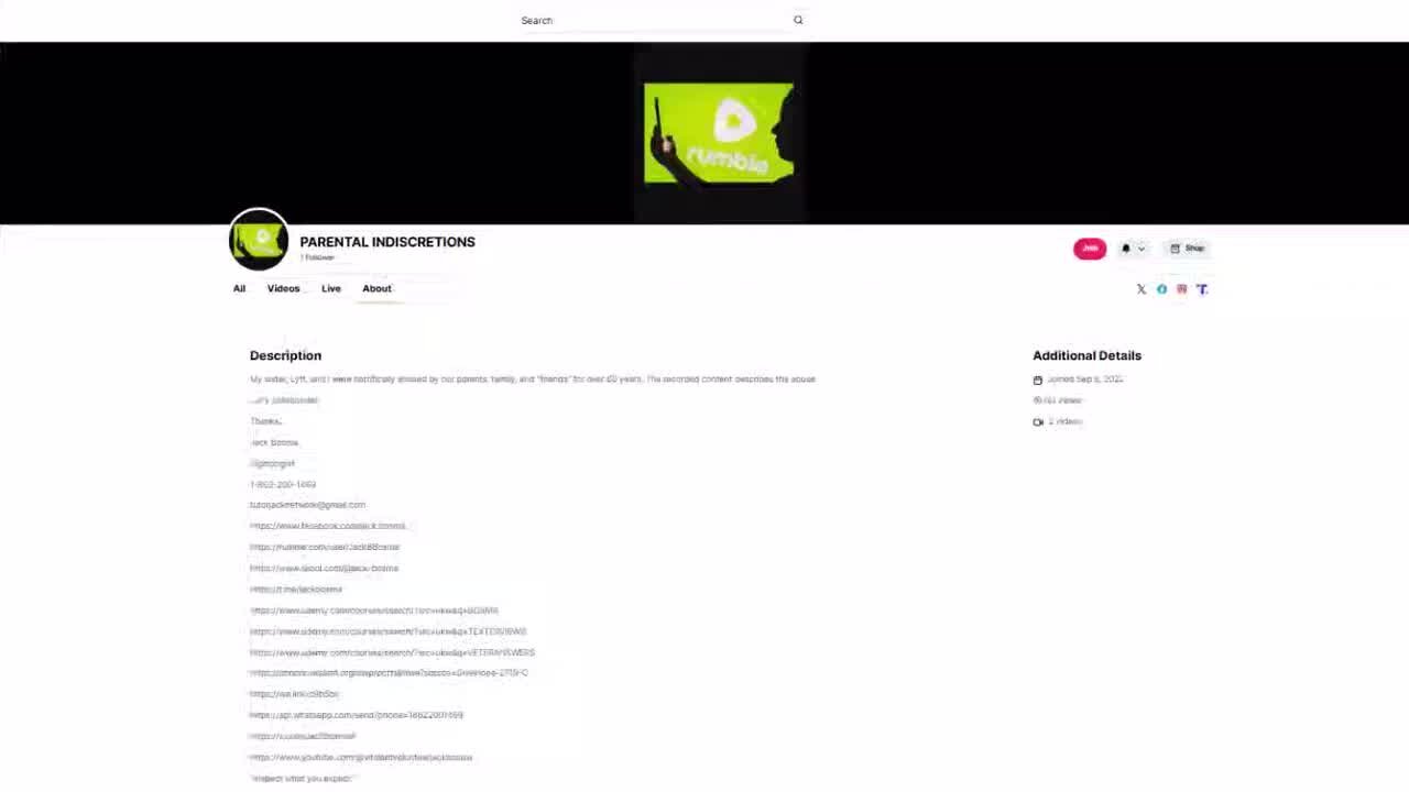 PARENTAL INDISCRETION https://rumble.com/c/c-7797500?e9s=src_v1_cbl https://rumble.com/c/c-7797500