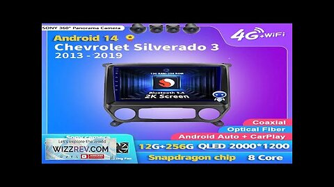 Android 14 Carplay Auto Car Radio Multimedia For Chevrolet Silverado 3 GMTK2 Review