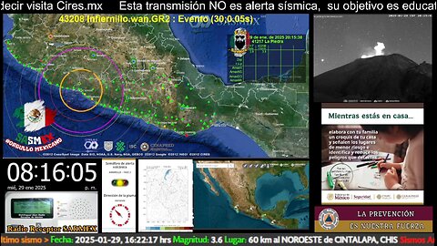 #SISMO Magnitud 4.2 Loc. 34 km al NOROESTE de ZIHUATANEJO, GRO 29/01/25 20:15:27 #noameritoalerta