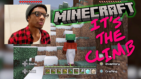 climbing the tallest mountain in minecraft!!