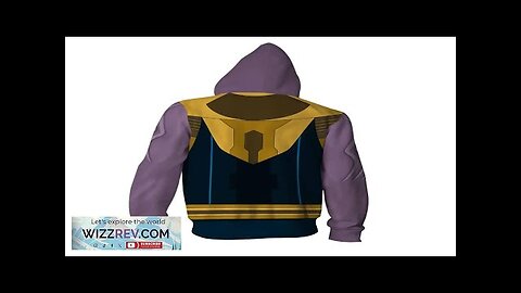 Marvel Powerful Thanos The Mad Titan Armor Zip Up Hoodie Review