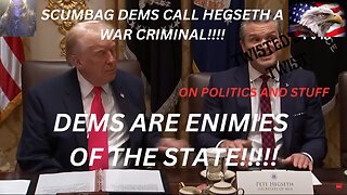 Dem Scumbags Smear Hegseth as "War Criminal" – Trump & Pete Fire Back in Epic Cabinet Showdown!