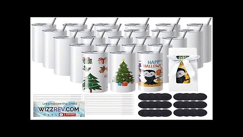 VEVOR 24 Pack Sublimation Tumblers 20oz Skinny Straight Stainless Steel Sublimation Review