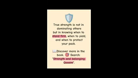 True Strength 🛡️ Knowing When to Stand, Yield & Protect | Strength and Belonging Qassim