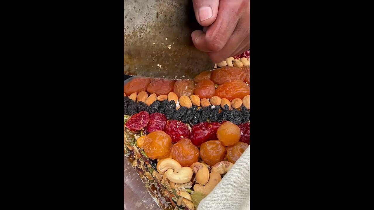 Colorful layers of dry fruits and nuts blended with honey — a natural energy taste nutrition! 🍯🌰