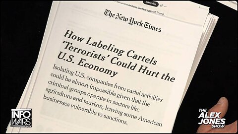 Alex Jones Responds To The New York Times Literally Defending Mexican Drug Cartels
