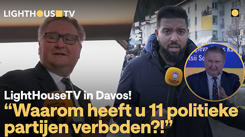 Oekraïense vicepremier ontwijkt vragen na confrontatie in Davos | LIGHTHOUSETV IN DAVOS