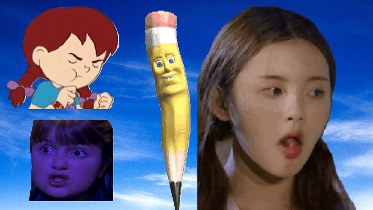 #girl , chewing pencil in , #school , #ribbed , (2)