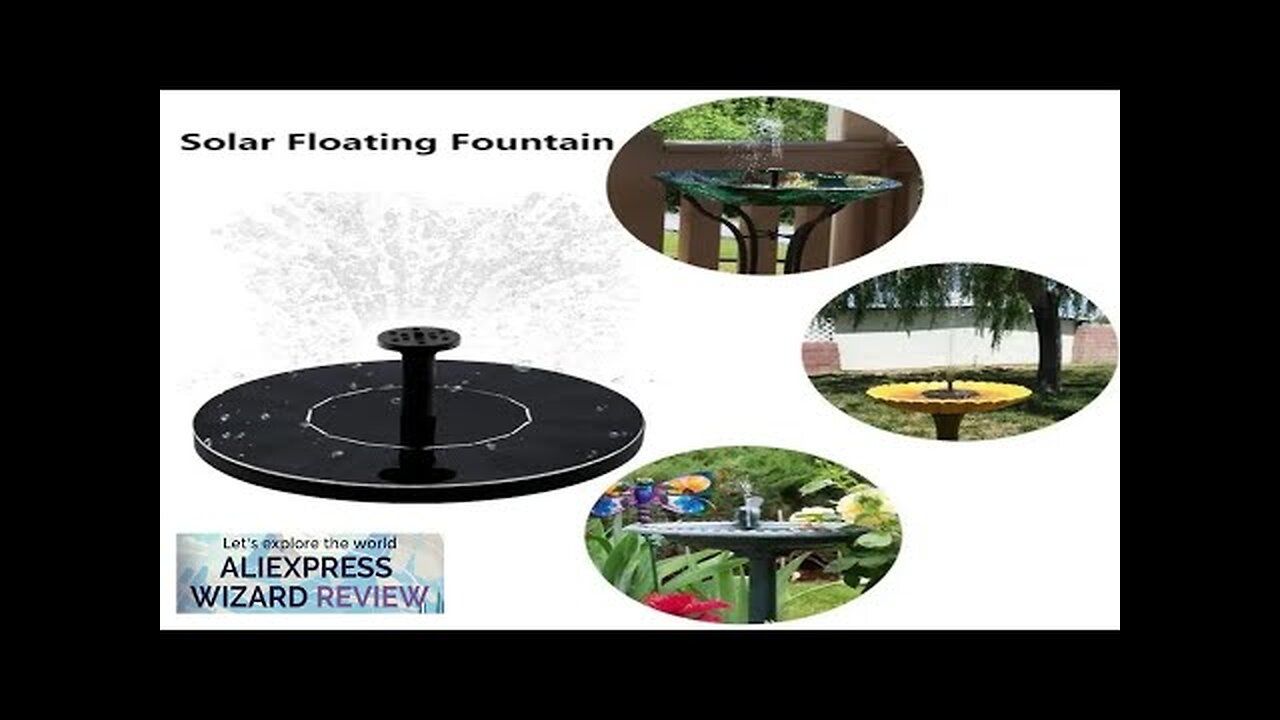 Solar pond garden fountain floating outdoor bird pool garden landscape small fountain Review