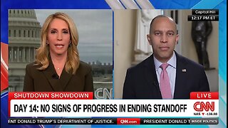 Hakeem Jeffries Is Asked Point Blank If He's Knocked On Mike Johnson's Door