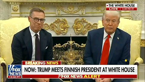 President Trump against Spain, in a meeting with the President of Finland at the White House