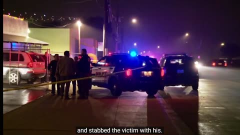 Hispanic Stabs Bar Employee