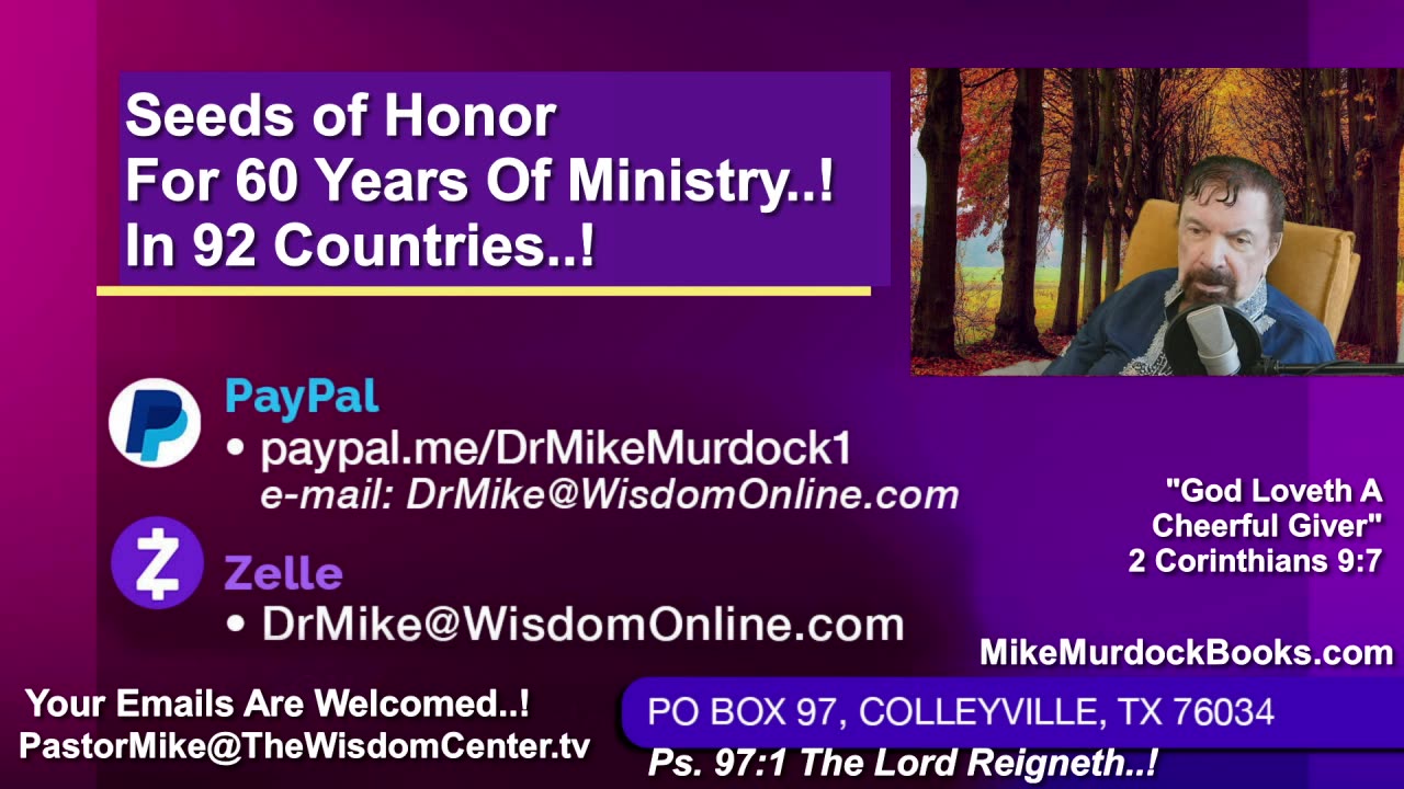 Fri Nov. 14 - Celebration Friday With Dr Mike Murdock..!!