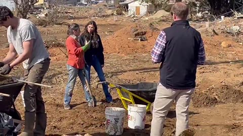 Sec. Kristi Noem, spent today cleaning up the town of Swannanoa in Western NC