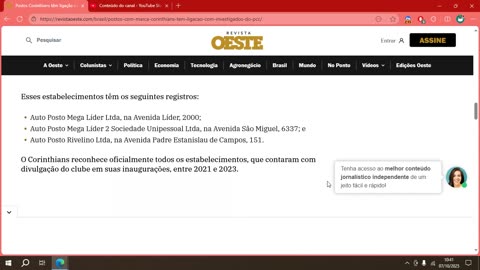 Postos Corinthians têm ligação com investigados do PCC