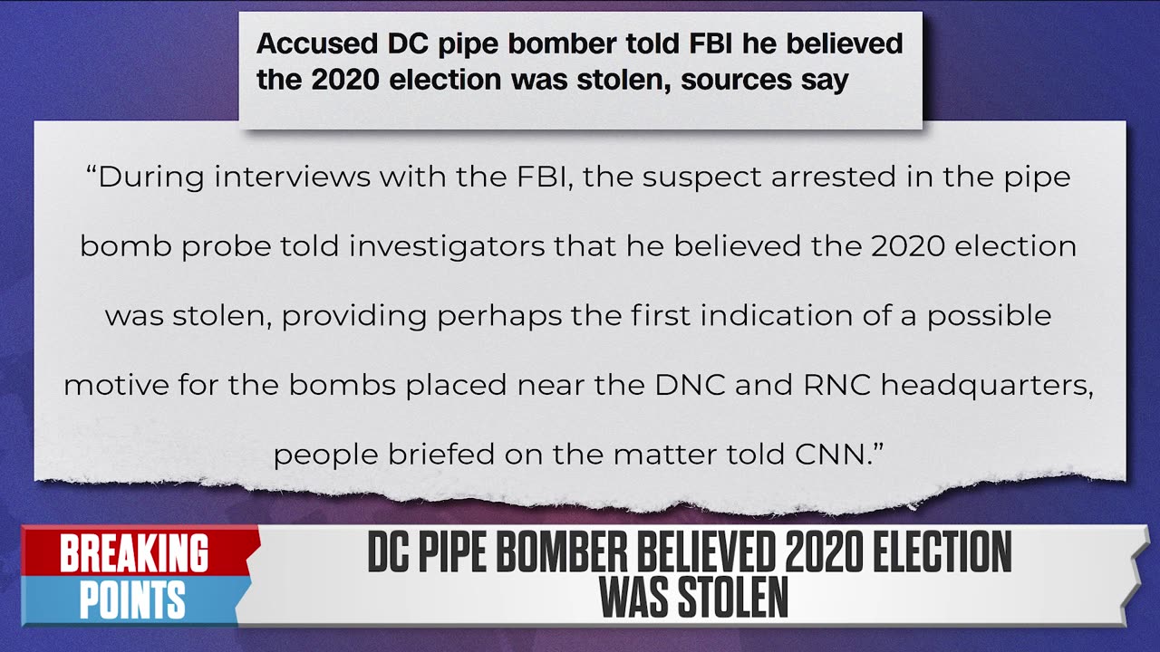 REVEALED: FBI Claims Pipe Bomb Suspect "Stop the Steal" Believer