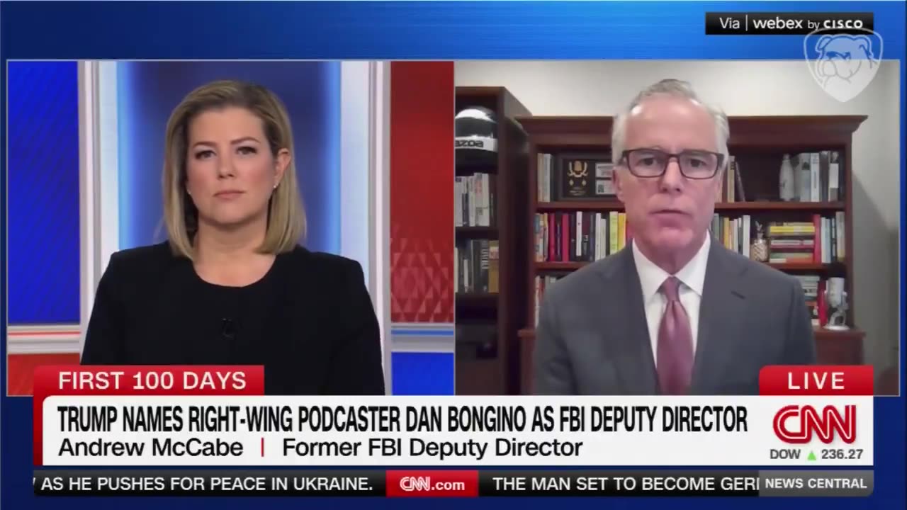 DISGRACED ex-Deputy FBI Director McCabe freaks out Dan Bongino is filling role