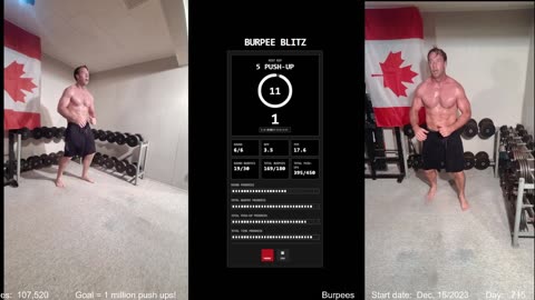 Everyday 450 push ups and 180 Burpees!