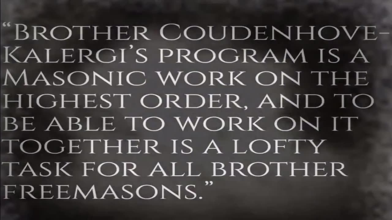 Coudenhove Kalergi and the Freemasons