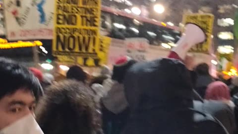 "HANDS OFF PALESTINE" say protestors in New York City. 5of5