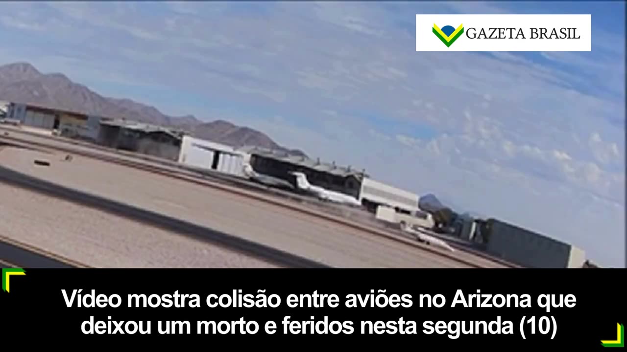 Vídeo mostra colisão entre aviões no Arizona que deixou um morto e feridos nesta segunda (10)