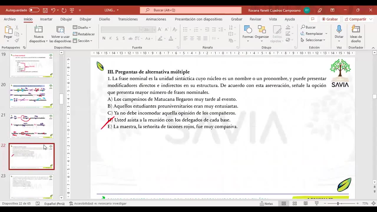 SAVIA REGULAR 2025 | Semana 09 | Lenguaje