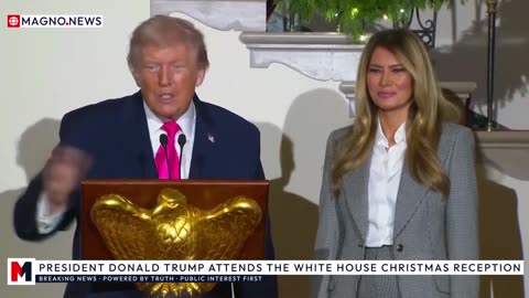 🇺🇸 President Donald Trump and First Lady Melania Attend the White House Christmas Reception