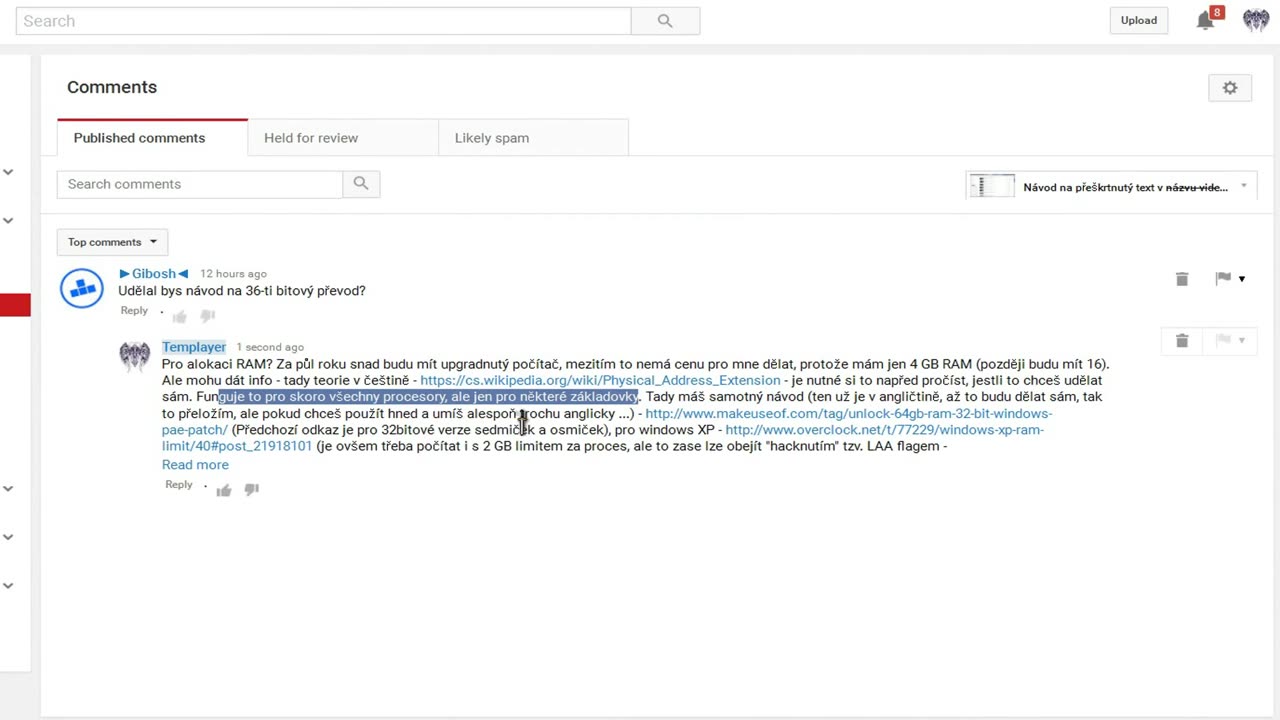 Allocating more than 4 GB of RAM to 32-bit operating systems by using a 36-bit conversion [CZ/EN]