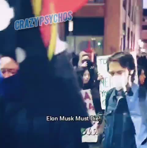 Wow! "Elon Musk Must Die".... Violent Left Exposed at anti-ICE " protest