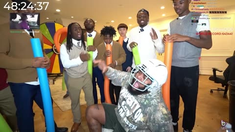 kai cenat ,Kevin Hart & Druski Play Extreme Noodle Hitting Game...😂