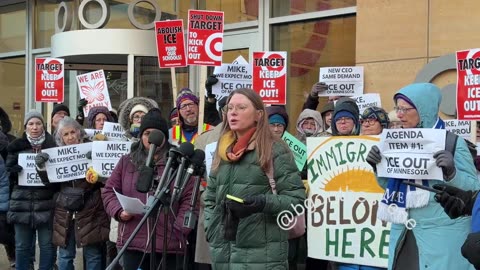 LIVE: Anti-ICE Demonstrators at Target’s Headquarters in Downtown Minneapolis