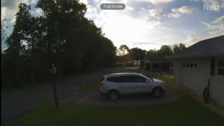 Nest camera captures sound of Hickman County, TN explosion - October 10, 2025