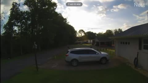 Nest camera captures sound of Hickman County, TN explosion - October 10, 2025