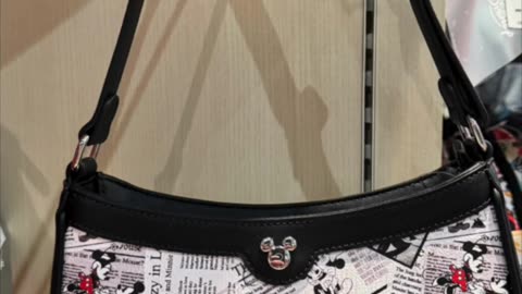 Disney Parks Mickey and Minnie Mouse News Clippings Pattern Cross Body Purse #shorts