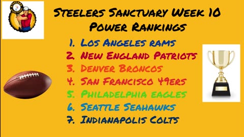 Steelers Sanctuary Power Rankings Thanksgiving Edition