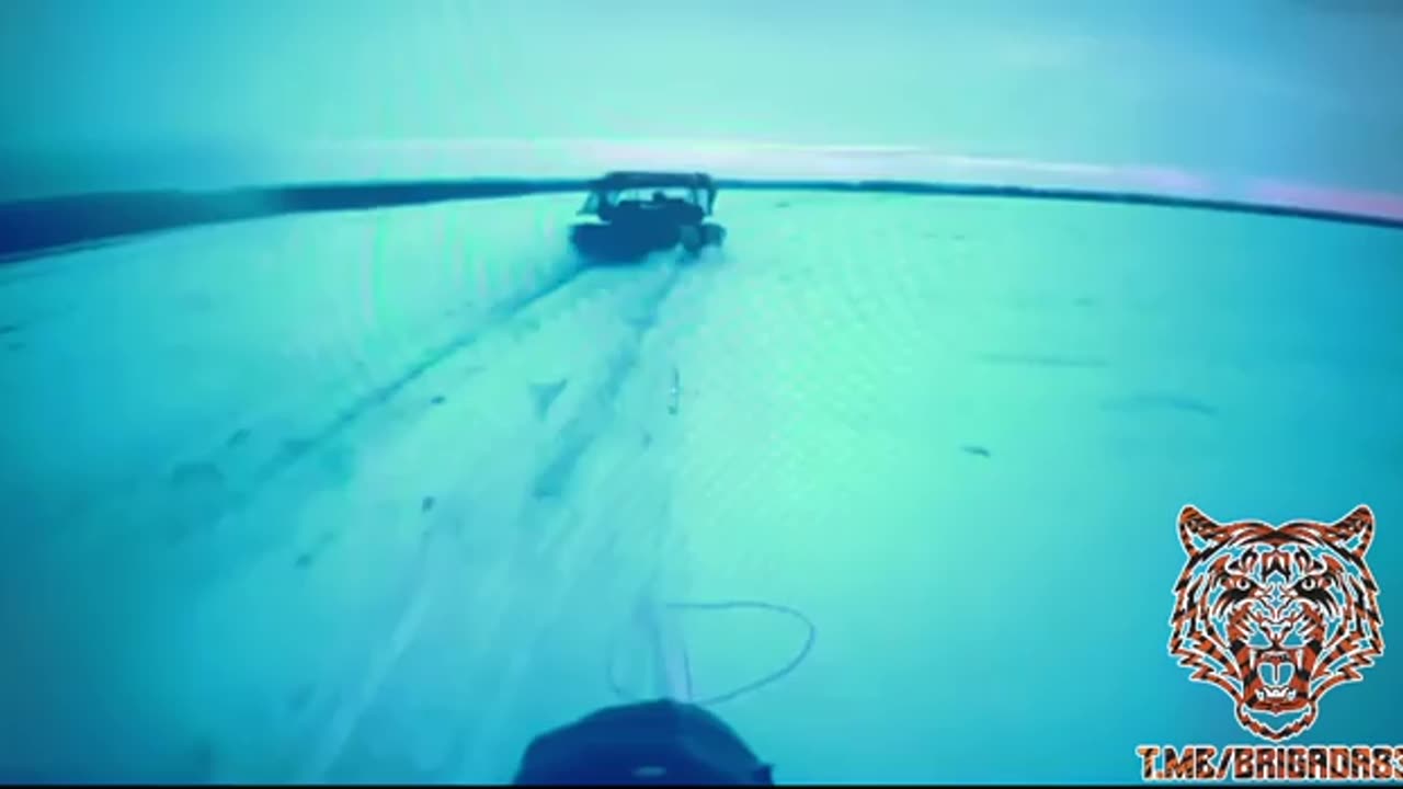 Russian fiber-optic FPV drone chase down and strike a Swedish made Ukrainian Strv 122