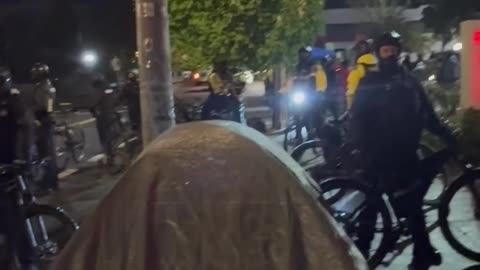 Why are the police in Portland raiding the MAGA camp with a bunch of old people