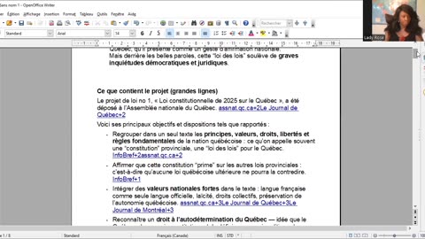 Projet de loi # 1: Nouvelle Constitution de la CAQ un danger pour le peuple!