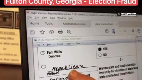 Fulton County, Georgia - Duplicate Ballots that benefited Biden and Fani Willis
