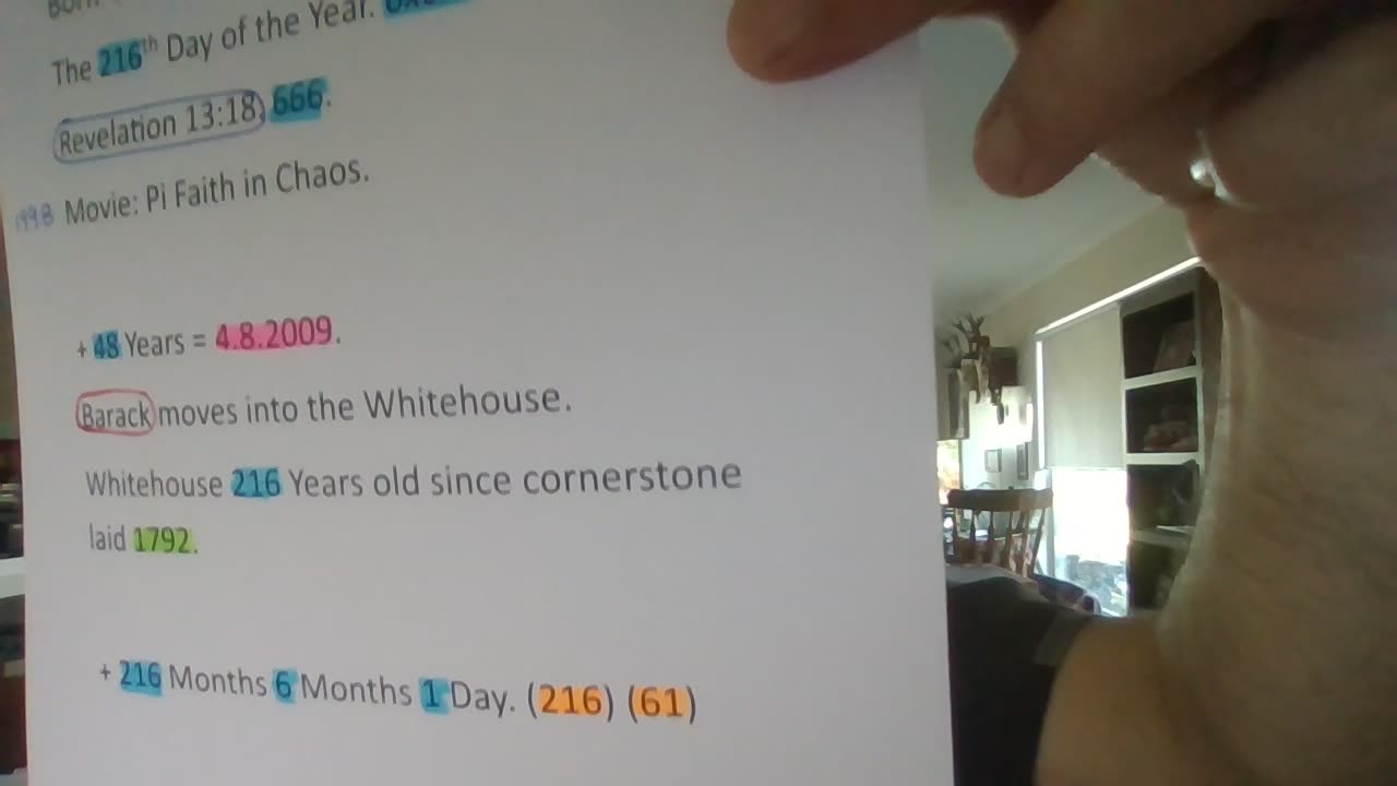 Barack's. 66th Year 6th Month. Revelation 13:18.