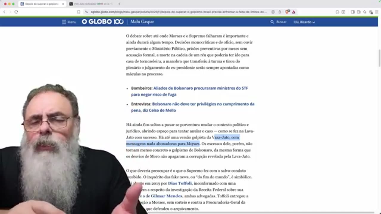 JORNALISTA do GLOBO EXPLICITA o TRIBUNAL de EXCEÇÃO de BOLSONARO: "AGORA temos que LIMITAR o STF"