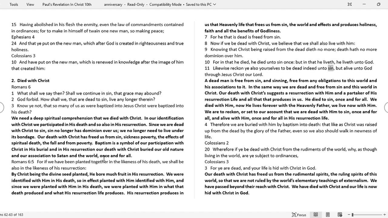 IDENTIFICATION WITH JESUS PART 1