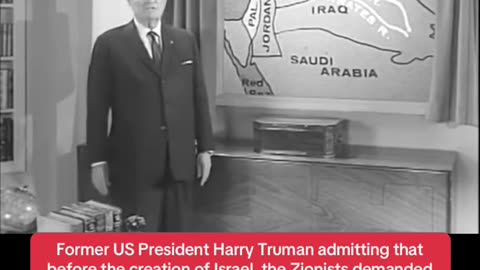 Harry Truman about the Zionist plan to displace the Palestinians