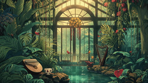 Botanical Garden Drift - Morning Garden Vibes - Organic Lofi Hip Hop with Kalimba
