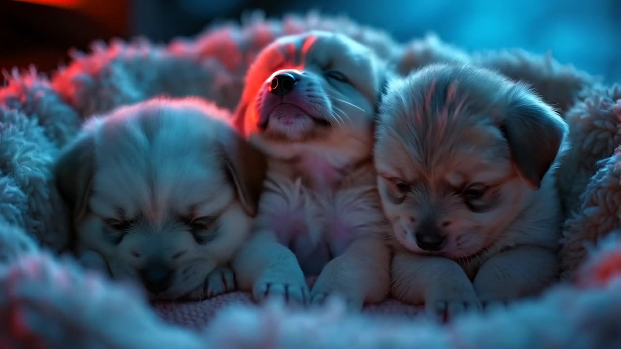 Yawning Puppies & Relaxing Sounds: Delta Wave Bliss for Deep Sleep